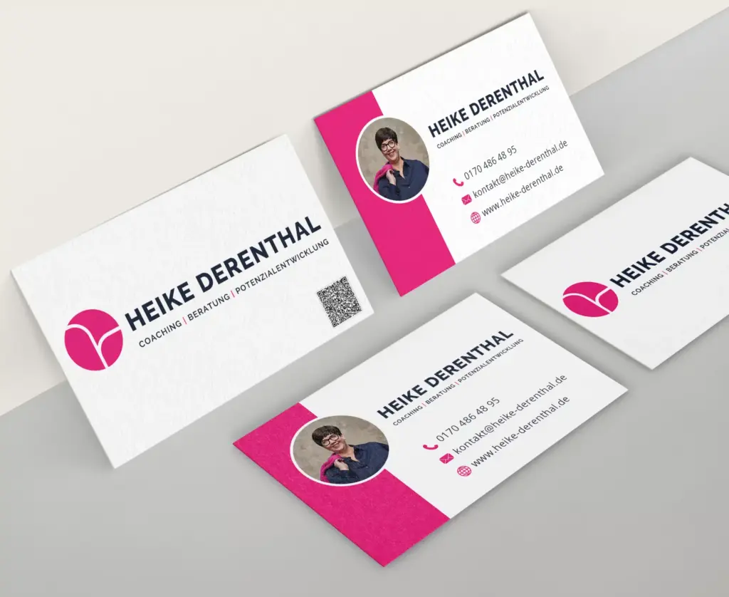 Visualisierung des überarbeiteten Corporate Designs auf einer Visitenkarte