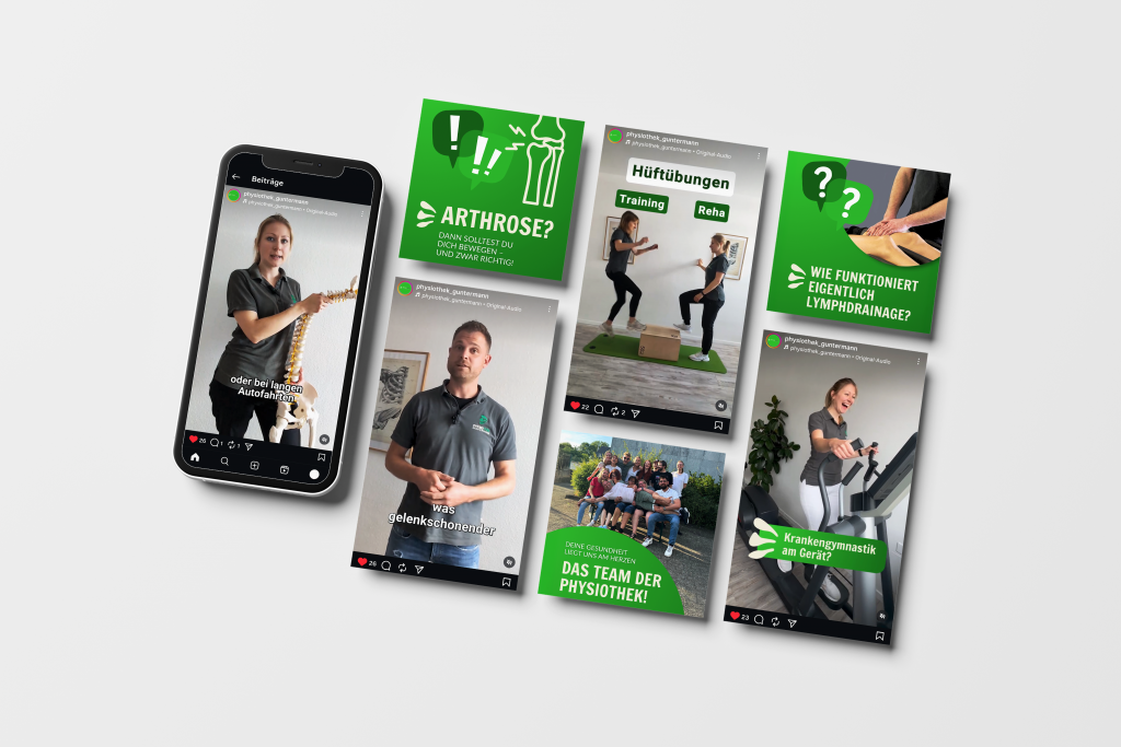 Social Media Konzept Physiotherapie Praxis Dortmund